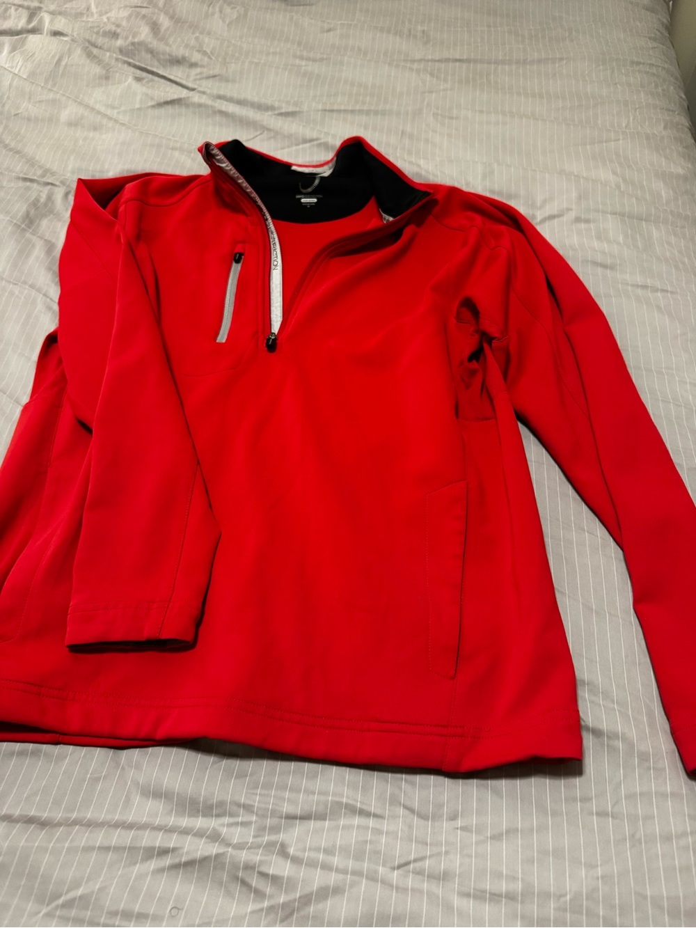 Men's Red Quarter-Zip Pullover